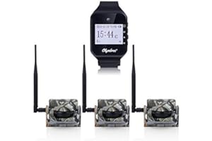 olymbros Z3 Outdoor Sport Jagd Camping Sicherheit Trail Trail Monitor Watcher Infrarot breit Engel Überwachung Bewegungsmelder bis zu 650 FT enthalten Drei Sender und One Armbanduhr Empfänger
