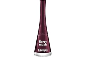 BOURJOIS - Vernis À Ongles 1 Seconde 07 Berry Much - Séchage Rapide En 50 Secondes - Pinceau Panoramique Anti Débordement - Application Facile - Couleur Intense - 9 ml
