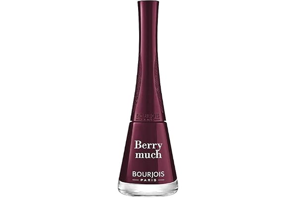 BOURJOIS - Vernis À Ongles 1 Seconde 07 Berry Much - Séchage Rapide En 50 Secondes - Pinceau Panoramique Anti Débordement - Application Facile - Couleur Intense - 9 ml