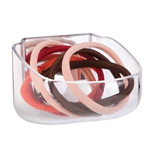 mDesign AFFIXX Kosmetik Organizer – praktische, stabile Aufbewahrungsbox für Kosmetikartikel und Accessoires – Schminkaufbewahrung leicht gemacht – transparent / glänzend