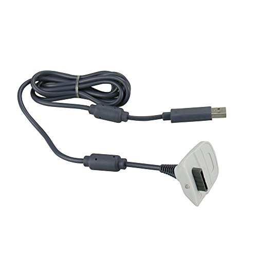 Leaders 1,8 Meter Spielen Laden Kabel Stromkabel für die Xbox 360 – Controller Gamped Weiße - 3