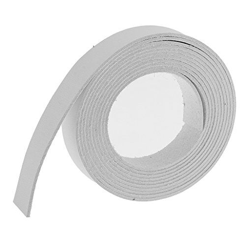 MagiDeal 2 Meter Lang DIY PU- Lederband Lederriemen Flach Bänder Streifen 15mm farbe auswahl - Weiß, 1,5cm x 2 meter
