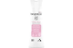 Biogance - Shampooing Poils Blancs - White Snow - 150 ML - Produit d'hygiène pour Chat - à Base de sureau, de Bleuet et d’aloé Vera Bio.