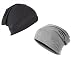 Combo of Midnight Black & Charcoal Grey Slouchy Beanie RS.199.00
