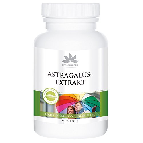 Preisvergleich Produktbild Herbadirekt - ASTRAGALUS EXTRAKT - aus 1600mg Astragalus - 90 Kapseln