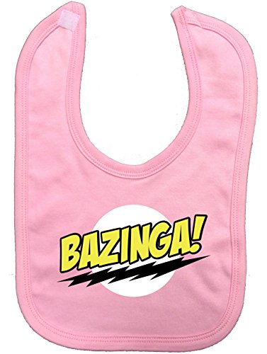 B-Shirts  Funny Baby Bib. Bazinga! The Big Bang Theory Inspired Baby Bib Pink
