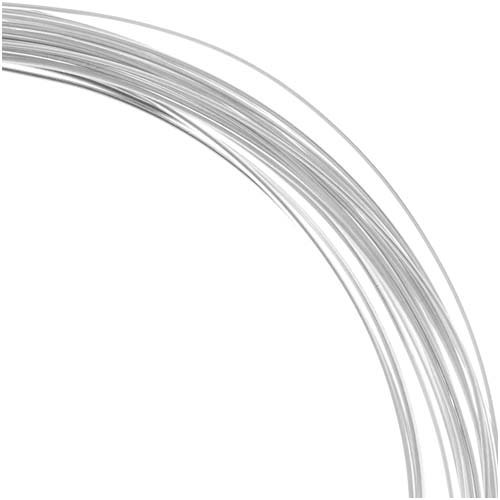 Silver Plated Copper Half Round Craft Bead Wire 21Ga (12Ft)