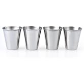 4 Pcs 70 Ml. Steel Shot Coffee Camping Cup Df37x