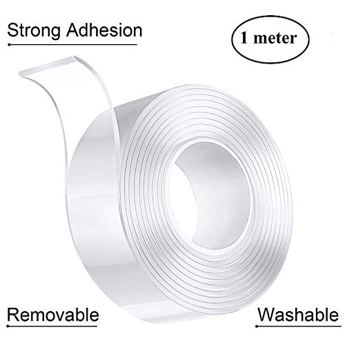 Breewell Double Sided Adhesive Tape, Transparent Strong Adhesive