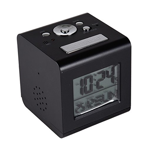 Funkwecker Digital mit Aufnahmefunktion Wecker Uhr schwarz Schlummer Funktion - 3