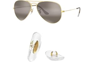 HiCycle2 Ray-Ban - Almohadillas nasales de repuesto para Aviator RB3025 RB3539 RB3026 RB3447 RB4263 RB3548 RB3716 RB3816 RB3548N kits de reparación de lentes de sol con clip, bolsa de gafas de sol