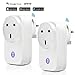 Price comparison product image 2 Packs WiFi Smart Plug & Wireless Plug Compatible with Alexa, Echo, Google Home and IFTTT; Timer Switch Power, Voice Control and Smart Remote Control by Smartphone (2 Packs- White)