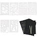 Produktbild Wartoon Scratch Art Papier 20 Blätter 21 x 28 cm Bunte DIY Kratzpapier Scratch Boards Schwarz Beschichtet Kunst Doodle Pad Malerei Papier mit 2 Stück Holzstylus und 6 Stück Malerei Lineale