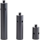 Nitze 15mm Rod with 1/4" Screw 1 Inch/2 Inches/3 Inches, Aluminum Alloy Rods Kit(3 PCS) - R15-1/4-Kit