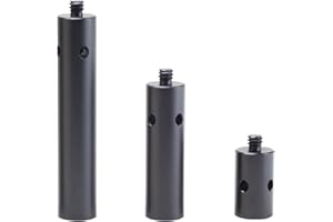 Nitze 15mm Rod with 1/4" Screw 1 Inch/2 Inches/3 Inches, Aluminum Alloy Rods Kit(3 PCS) - R15-1/4-Kit