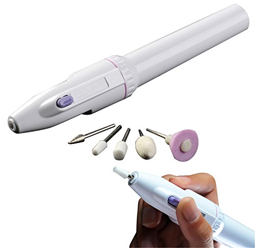 Denshine Manicura y Pedicura Eléctrica 5 en 1 Accersorios para Pulir, Limar y Cuidar las Uñas