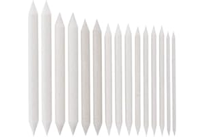 IDEEN MIT HERZ Juego de 15 difuminadores de papel, 7 tamaños diferentes: diámetro de 4 mm, 6 mm, 7 mm, 8 mm, 10 mm, 12 mm