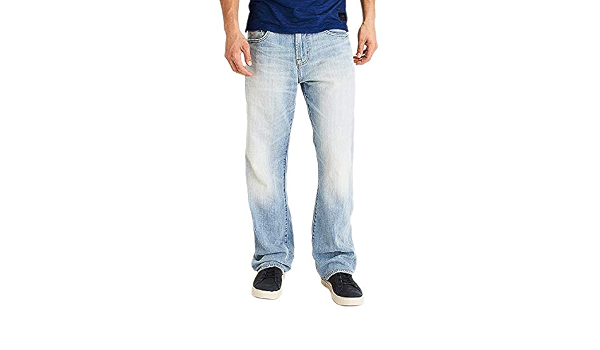 American Eagle Mens 4164841 Core Flex Classic Bootcut Jean, Authentic Light  - Blue - 38W x 30L : Amazon.co.uk: Clothing