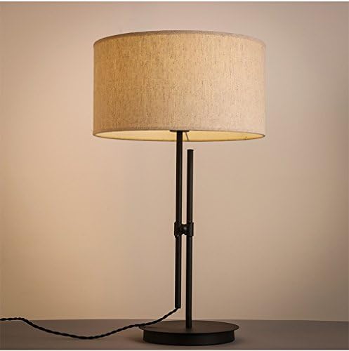 QIN PING GUO Nordic Modern Simple Bedroom Bedside Table Lamp Living Room Study Creative Personality Cloth Lamp Cover Bed Front Desk Lamp E27 * 1