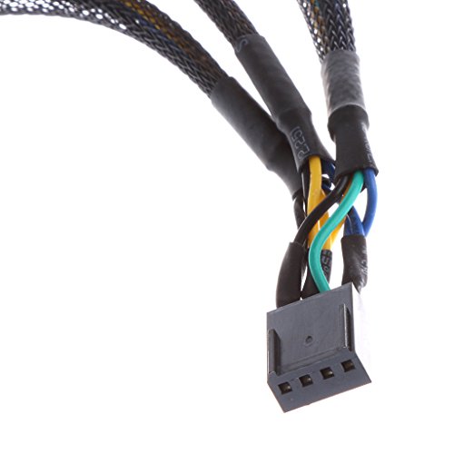 H HILABEE 15 cm 3/4 Pin Y Splitter Computer PC Lüfter Stromkabel 1 Bis 3 Schwarz
