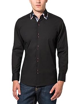 James Tyler Herren Freizeithemd mit Design Details, Slim Fit, bügelleicht
