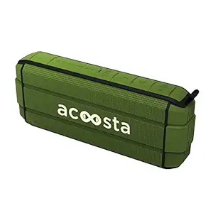 ACOOSTA BOLD 370, IPX5 Waterproof, Portable Wireless Bluetooth Speaker with Bass, 3600 mAh Battery (Upto 24hrs of Playback), True Wireless Stereo, Built in Mic, SD Card & Aux (Military Green)