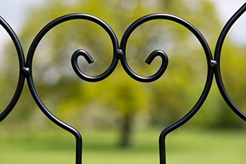 Steckzaun Höhe: 195cm Schwarz B: 80cm Rankhilfe Rankgerüst Rankgitter Metall - 2