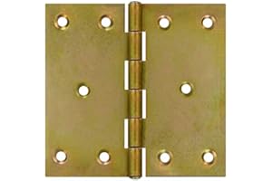 KEYMET 20 Hinges Door Hinges Edged Door Hinge 100 x 100 x 2 mm Yellow Galvanised