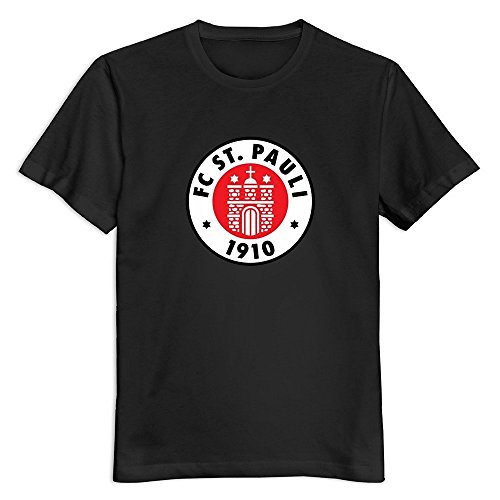 Men FC St. Pauli Logo O Neck Funny Quotes T-Shirt Medium
