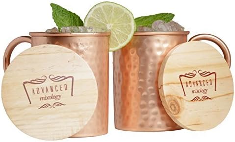 Advanced Mixology 16-Ounce Set of 2 Moscow Mule Copper Mugs, Classic by Advanced Mixology