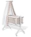 Pinolino 122403M Tina white Swinging Baby Crip incl.mattress & canopy pole