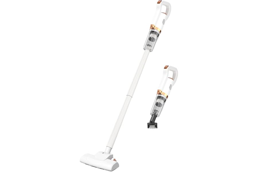 XEUXKER Wireless Electric Broom, Powerful Wireless Vacuum Cleaner, Lightweight Vacuum Cleaner for Vacuum Dust, Garbage, Hair, etc. (White)