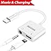 Price comparison product image iNassen Jack Adapter, to 3.5mm Audio Adapter +Charger Adapter for iPhone 7/7Plus iPhone 8/8Plus Compatible with iPhone X to 3.5mm Headset Headphone.3 in1 Jack to 3.5mm Headphone Adapter for iPhone 7.Headphone Audio Splitter and Charging Adaptor(Support Audio + Charge + Compatible for iOS 10.33/11.2 or Later)-White