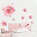 Produktbild Ouneed® Wandaufkleber Wandtattoo Wandsticker , Wand-Aufkleber 3D Rosa Rosen Blumen entfernbares Ausgangsdekor Abziehbild