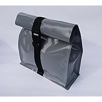 Kulturtasche XL aus LKW Plane mit Steckschließe von TITA BERLIN alugrau