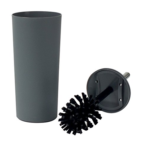 Kela 22276 WC-Bürste und Behälter, 36,5 cm Höhe, Kunststoff, Matt, WC-Garnitur, Marta, Grau - 2
