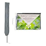 PROTECCIÓN: protección confiable contra el viento, la lluvia, las heladas, la nieve, la contaminación y los rayos UV agresivos: sin decoloración ni fragilidad. Ideal para invernar su parasol