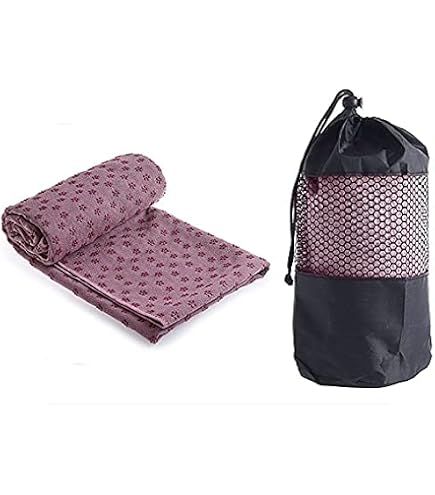 Serviette De Yoga En Microfibre Antidérapante 183x61cm - Pour Tapis De Yoga, Pilates, Fitness - Avec Picots En Silicone