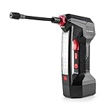 GENAUIGKEIT: Einfach einen der drei mitgelieferten Aufsätze aufschrauben und schon geht es los. Für punktgenaue Befüllung kann mit Hilfe des Displays ein Zieldruck festgelegt werden, bei dessen Erreichen sich der Kompressor selbstständig abschaltet.