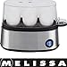 Produktbild Melissa 16270019 elektrischer Eierkocher, für max. 3 Eier, Edelstahlfront, 300 Watt, Abschaltautomatik, 2 Personen,Single,