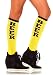 Produktbild Leg Avenue 5608 eine Größe 6 bis 12 gelb/schwarz Bier Run Woven Knie Socken mit Elastic Manschette
