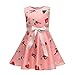Produktbild Baby (12M-7J) Weihnachten Prinzessin Kleid, Quaan Mädchen Karikatur Weihnachtsmann Drücken Ärmellos Beiläufig Retro Vorabend Party Abschlussball Swing Abendessen Kleid Klassisch Mini Rock