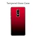 Produktbild QULLOO Oneplus 6 Panzerglas Hülle Gehärtetem Glas Luxus Bling Schöne Schön Bunte Telefon Glatte Rückenprotektor Abdeckung Für Oneplus 6 Shell - Flame Red