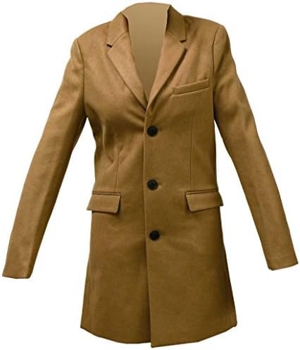 Ex Burton MenswearBurton Tailoring Wool Mix Camel 3/4 Length Camel Coat Single Breasted (Large)
