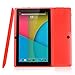 Produktbild Hifuture Tablet-PC,7-Zoll-Touchscreen WiFi 1,2 GHz Android 4.4 Quad-Core Tablet-PC,512M+4G interner Speicher,Maximale Unterstützung 64G TF-Speicherkarte,vordere und hintere Dual-Kamera(rot)