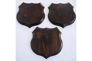 GTK - GEWEIHE & TROPHÄEN KRUMHOLZ 3 x scudo con stemma a forma di cinghiale, grande AF 19 cm