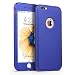 Produktbild Homikon 360 Grad Komplettschutz Silikon Hülle Kompatibel mit iPhone 6 Plus/6S Plus Full Body Coverage Beidseitiger Handyhülle Vorne & Hinten Rundum Ganzkörper-Koffer Schutzhülle Case Cover - Blau