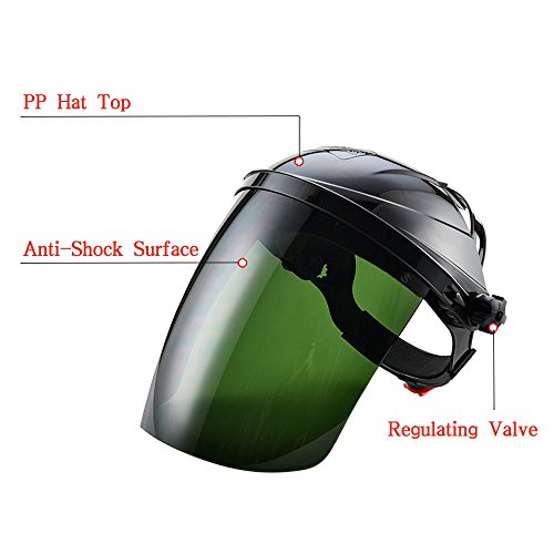 Schutz Schweißmaske Visier UV-Strahlung Kopfbedeckung für Face Shield Face Displayschutzfolie schwarz - 3