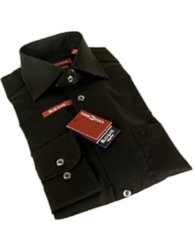 Casa Moda Langarm Slim Line Hemd 100% Baumwolle TAILLIERT schwarz
