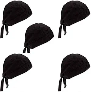 BISMAADH Seamless Micro-fibre Anti Pollution Head Scarf for Cycling/Biking (Black) -Pack of 5